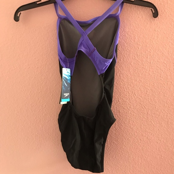 One Piece Swim Suit w/ Open Back - Picture 2 of 2